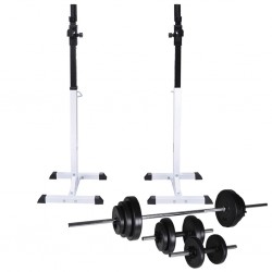 Sonata Стойка за клекове с щанга и дъмбели, 30,5 кг - Sală de fitness - produse