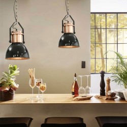 Sonata Таванни лампи, 2 бр, черни, кръгли, E27 - Lustre de tavan
