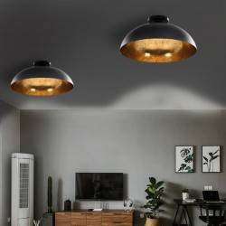 Sonata Пендели, 2 бр, черно и златисто, полусферични, E27 - Lustre de tavan