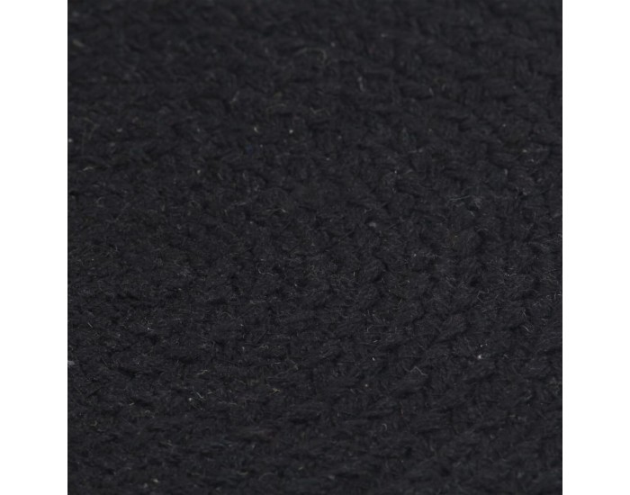Sonata Подложки за хранене, 4 бр, черни, 38 см, кръгли, памук