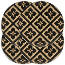 Sonata Подложки за хранене, 4 бр, черни, 38 см, кръгли, юта - Accesorii de bucătărie