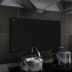 Sonata Кухненски гръб, черен, 70х40 см, закалено стъкло - Accesorii de bucătărie