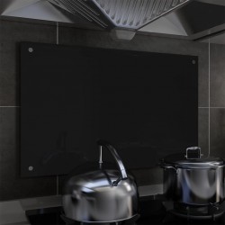 Sonata Кухненски гръб, черен, 80х50 см, закалено стъкло - Accesorii de bucătărie