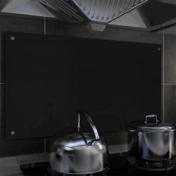 Sonata Кухненски гръб, черен, 90х50 см, закалено стъкло - Accesorii de bucătărie