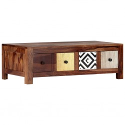Sonata H Маса за кафе, 90x50x30 см, шишамово дърво масив - Măsuțe de living