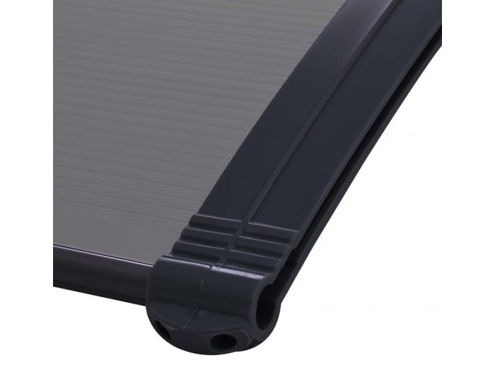 Sonata Навес за врата черен 120x80 см PC
