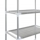 Sonata Стелаж за съхранение над тоалетна 3 рафта сребрист 53x28x169 см