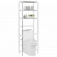 Sonata Стелаж за съхранение над тоалетна 3 рафта сребрист 53x28x169 см