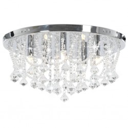 Sonata Полилей с кристали, сребрист, кръгъл, 4 х G9 крушки - Lustre de tavan