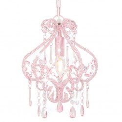 Sonata Полилей с кристали, розов, кръгъл, E14 - Lustre de tavan
