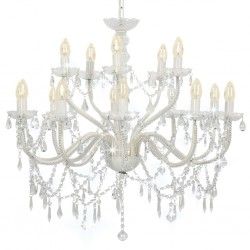 Sonata Полилей, 2 нива, бял, 15 х Е14 крушки - Lustre de tavan