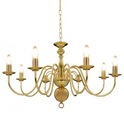 Sonata Полилей, златист, 8 х Е14 крушки - Lustre de tavan