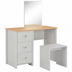 Sonata Тоалетка с огледало и табуретка, сива, 104x45x131 см - Măsuțe de toaletă și oglinzi