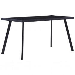 Sonata H Трапезна маса, черна, 140x70x75 см, закалено стъкло - Mese de dining