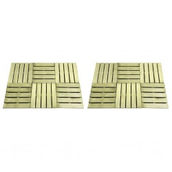 Sonata 12 бр декинг плочки, 50x50 см, дърво, зелени - Materiale pentru decorațiuni