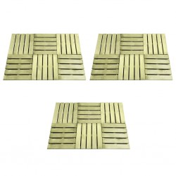 Sonata 18 бр декинг плочки, 50x50 см, дърво, зелени - Materiale pentru decorațiuni