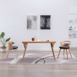 Sonata Трапезни столове, 2 бр, черни, извито дърво и изкуствена кожа - Scaune de dining