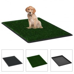 Sonata Кучешки тоалетни 2 бр тава и изкуствена трева зелени 76x51x3 см - Animale de companie