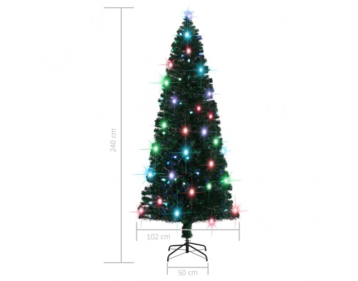 Sonata Изкуствено коледно дърво със стойка/LED, 240 см, 380 клончета