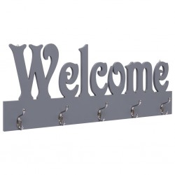 Sonata Стенна закачалка за палта WELCOME, сива, 74x29,5 см - Cuiere