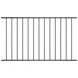 Sonata Ограден панел, прахово боядисана стомана, 1,7x1,25 м, черен - Garduri