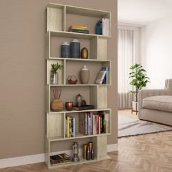 Sonata Библиотека/разделител за стая, дъб сонома, 80x24x192 см, ПДЧ - Corpuri, vitrine, biblioteci modulare