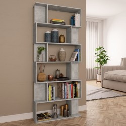 Sonata Библиотека/разделител за стая, бетонно сива, 80x24x192 см, ПДЧ - Corpuri, vitrine, biblioteci modulare