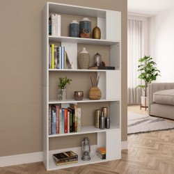 Sonata Библиотека/разделител за стая, бяла, 80x24x159 см, ПДЧ - Corpuri, vitrine, biblioteci modulare