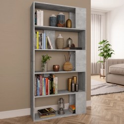 Sonata Библиотека/разделител за стая, бетонно сива, 80x24x159 см, ПДЧ - Corpuri, vitrine, biblioteci modulare