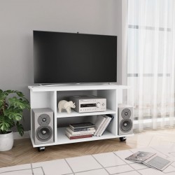Sonata ТВ шкаф с колелца, бял, 80x40x40 см, ПДЧ - Comode TV