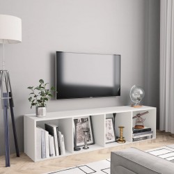 Sonata Библиотека/ТВ шкаф, бяла, 143x30x36 см - Comode TV