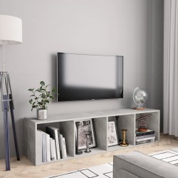 Sonata Библиотека/ТВ шкаф, бетонно сива, 143x30x36 см - Comode TV