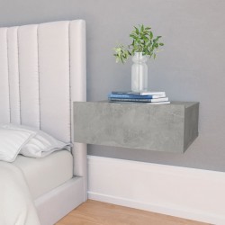 Sonata H Нощно шкафче за стена, бетонно сиво, 40x30x15см инженерно дърво - Noptiere