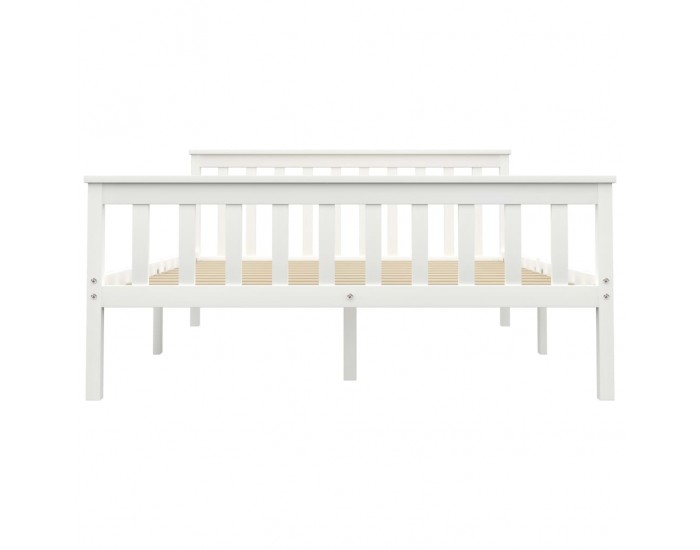 Sonata Рамка за легло, бяла, борова дървесина масив, 140x200 cм