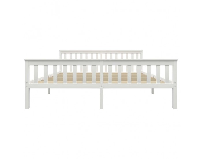 Sonata Рамка за легло, бяла, борова дървесина масив, 180x200 cм