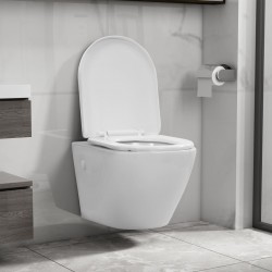 Sonata Окачена тоалетна чиния без ръб, керамична, бяла - Produse pentru baie și WC
