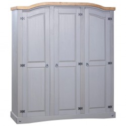 Sonata Гардероб, мексикански бор, стил Корона, 3 врати, сив - Dulapuri