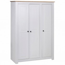 Sonata Гардероб с 3 врати, бял, 118x50x171,5 см, бор, Panama Range - Dulapuri