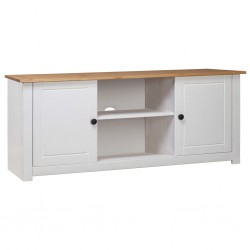 Sonata ТВ шкаф, бял, 120x40x50 см, бор масив, Panama Range - Comode TV