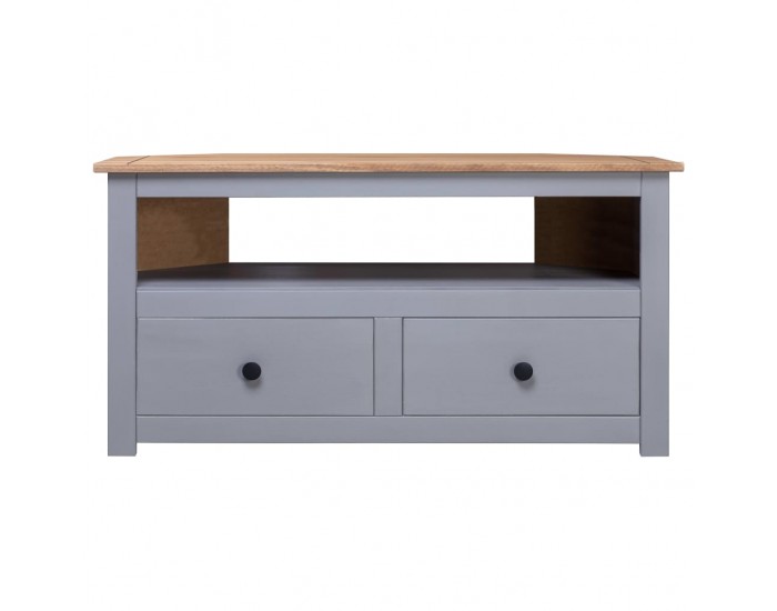 Sonata Ъглов ТВ шкаф, сив, 93x55x49 см, бор масив, Panama Range