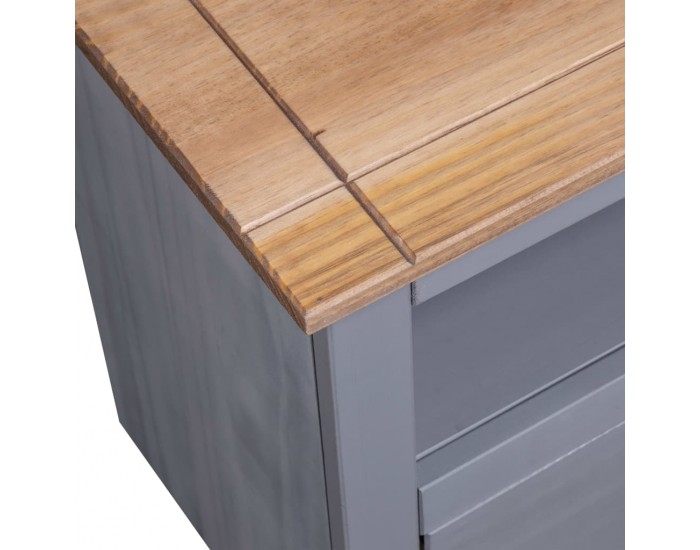 Sonata Ъглов ТВ шкаф, сив, 93x55x49 см, бор масив, Panama Range