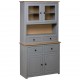 Sonata Висок шкаф, сив, 93x40,5x180 см, бор масив, Panama Range