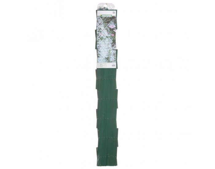 Nature 2 бр градински решетки за цветя, 100x200 см, PVC, зелени