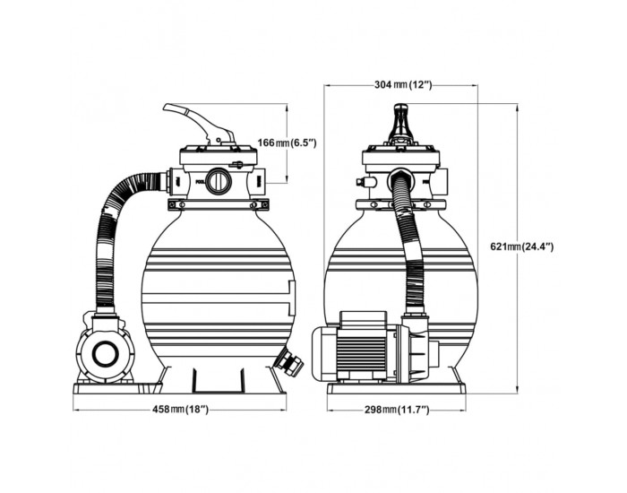 Sonata Пясъчни филтърни помпи, 2 бр, 400 W, 11000 л/ч