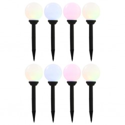 Sonata Градински соларни лампи, 8 бр, LED, сферични, 15 см, RGB - Iluminat exterior