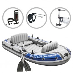 Intex Надуваем комплект лодка Excursion 4 с двигател и скоба - Comparare produse