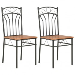 Sonata H Трапезни столове, 2 бр, кафяви, МДФ - Scaune de dining