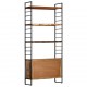 Sonata Библиотека с 4 нива, 80x30x180 см, регенерирана дървесина масив