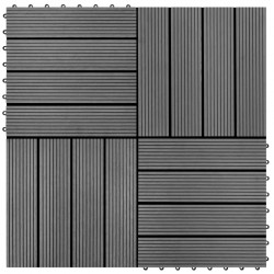 Sonata 22 бр декинг плочки, 30x30 см, 2 кв.м., WPC, сиви - Materiale pentru decorațiuni