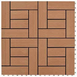 Sonata 22 бр декинг плочки, 30x30 см, 2 кв.м., WPC, кафяви - Materiale pentru decorațiuni